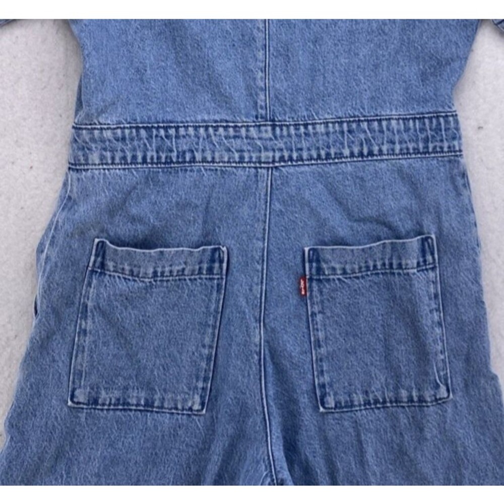 Levi’s Premium Short Sleeve Boilersuit Womens Small Light Wash Denim Jumpsuit - Picture 8 of 12